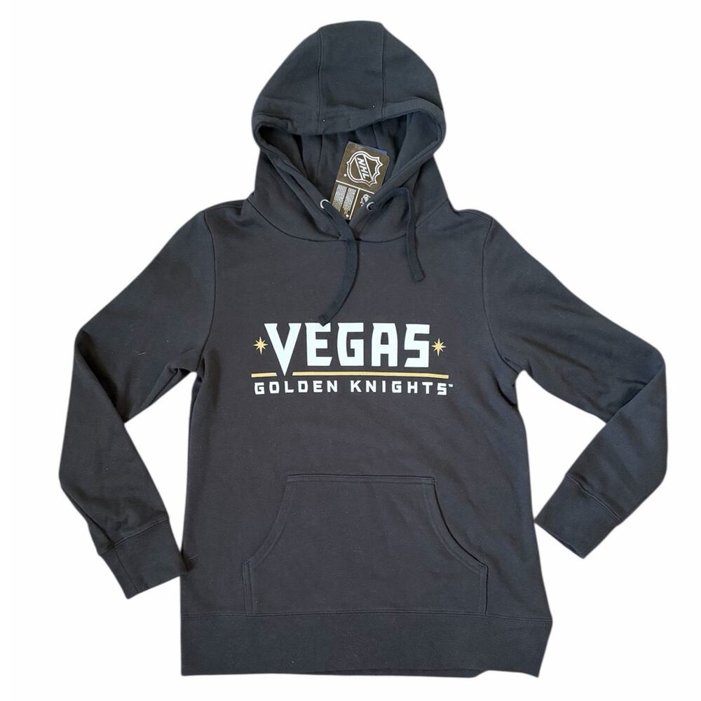 Fanatics NHL Unisex Las Vegas Golden Knights Cotton Blend Black Hoodie Sz S NWT